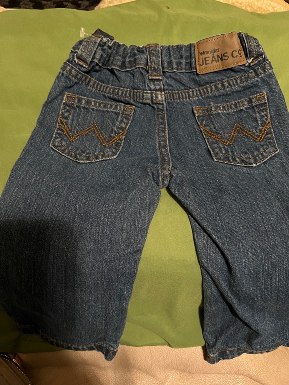 Wrangler Kids Dark Blue Denim Jeans with Contrast Stitching